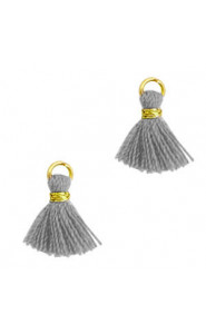 Mini Quaste Ibiza Style 1cm Gold-anthracite